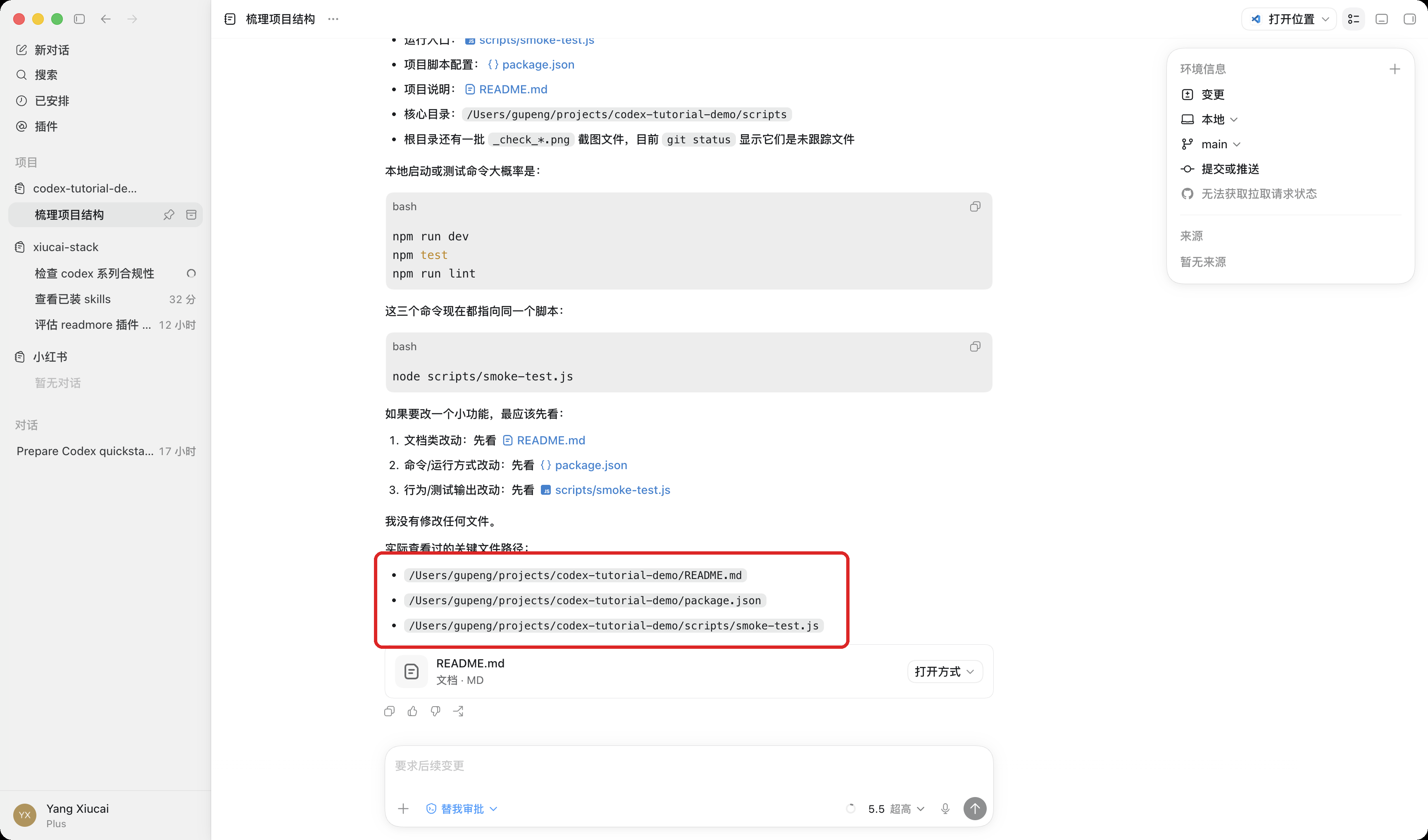 Codex 解释项目结构