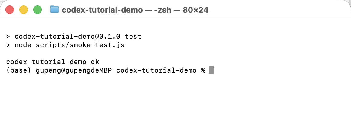 终端运行 npm test 验证结果