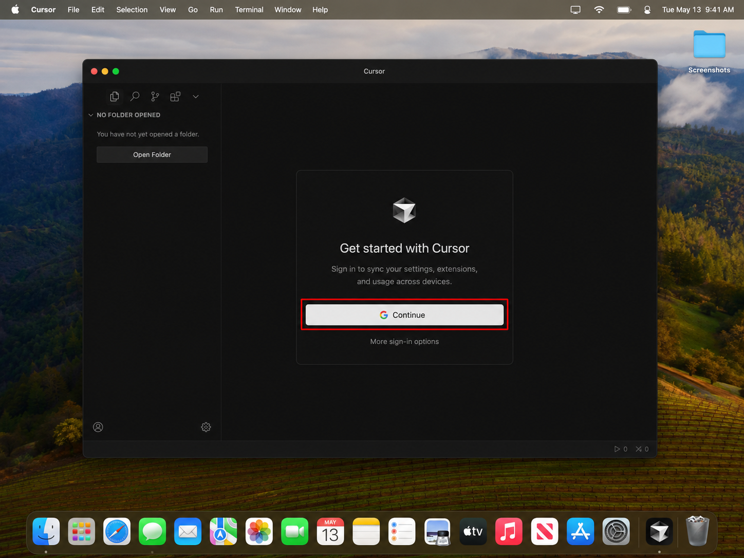 Cursor 登录与模型选择